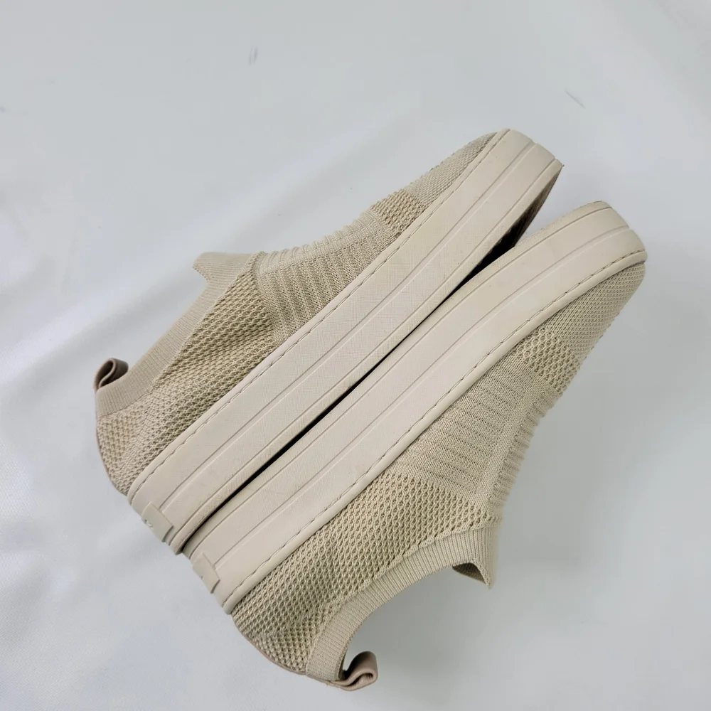 J/Slides Stretchy Woven Platform Loafers Sz 8 EUC